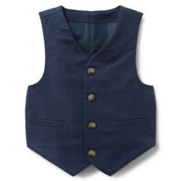 JANIE AND JACK Boy Linen Suit Vest | 5 YRS NWT - Picture 1 of 4